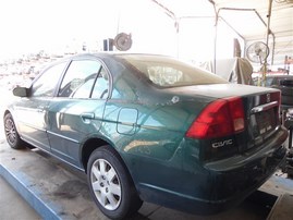 2002 Honda Civic EX Green Sedan 1.7L Vtec AT #A24925